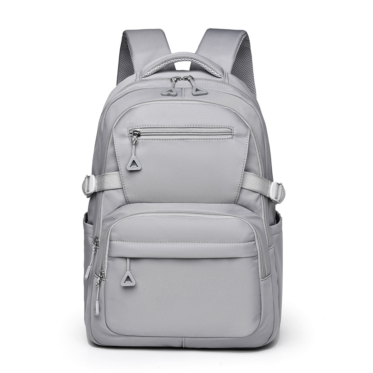 Grey Trendy Korean-Style Large-Capacity Backpack for Women - 14 Laptop Travel Bag