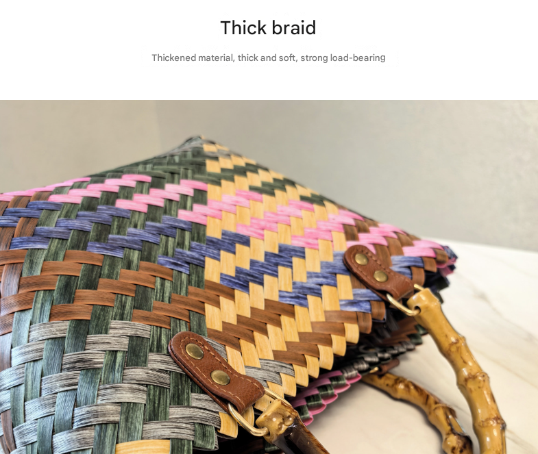 Black-coated Dog Vintage Striped Dachshund Woven Tote Bag - Stylish Hand-Carry Beach Bag for Women