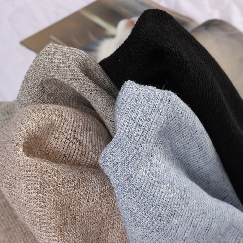 2PCS Black Stylish Summer Breathable Bald Cap - Lightweight White Hair Cover for Women & Men (56-58cm)