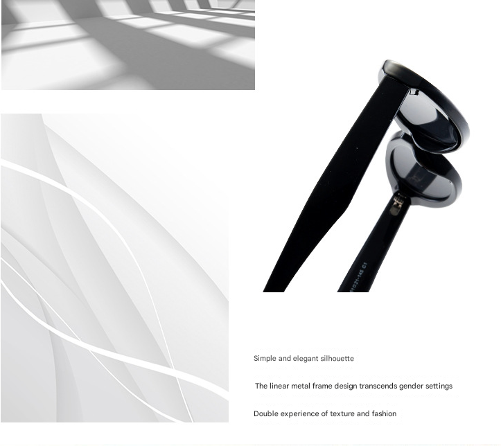 2PCS Green Rock Texture Retro Oval Cat-Eye Sunglasses - Chic Influencer-Style Shades