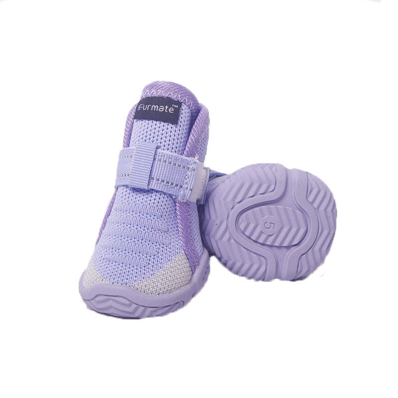 3# Purple Breathable Woven Dog Shoes for Small to Medium Dogs - Non-Slip, Durable, Anti-Dirty Paw Protectors