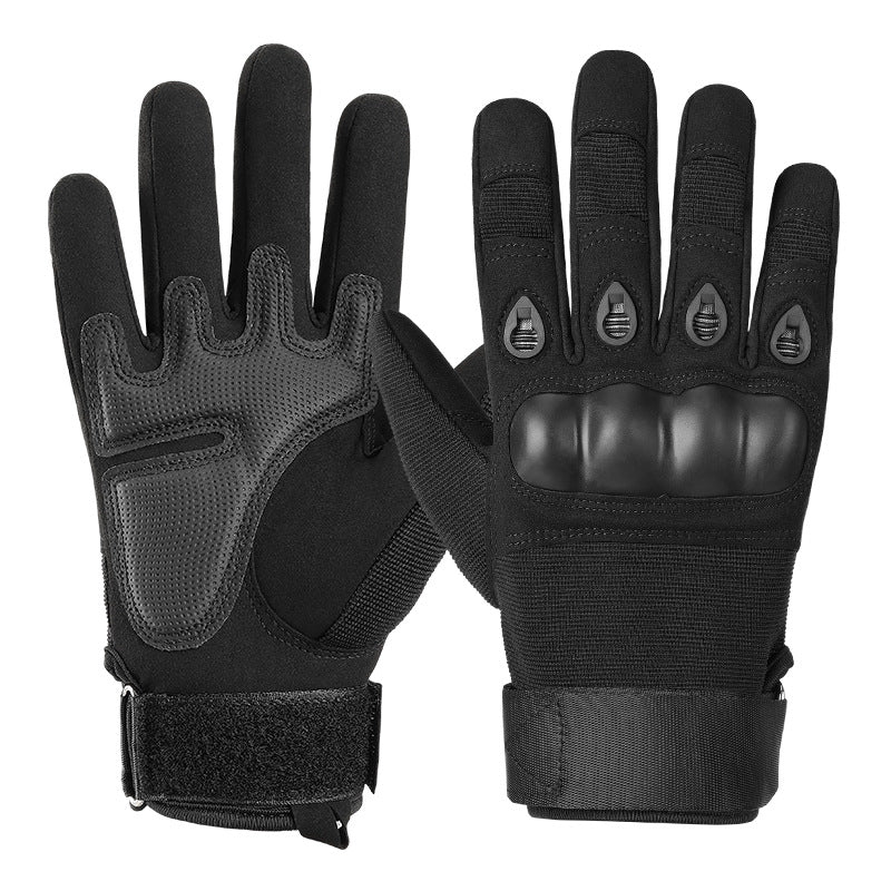 M Black Hard Knuckle Tactical Gloves - Full-Finger Protective Gear for Motorcycle, Cycling & Outdoor Sports