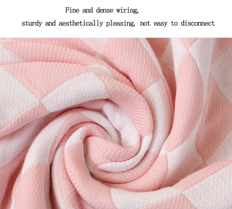 Pink Ultra-Soft 100% Cotton Gauze 6-Piece Towel Set | Absorbent & Quick-Dry Bath Towel