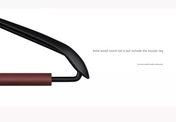 Premium Solid Wood Clothes Hangers Set of 6 - Wide Shoulder Non-Slip Suit Hangers