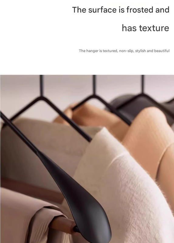 Premium Solid Wood Clothes Hangers Set of 6 - Wide Shoulder Non-Slip Suit Hangers