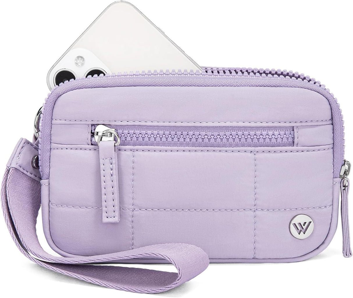 Purple Elegant WESTBRONCO Quilted Phone Bag Wallet