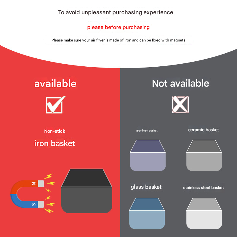 4piece Grey small flower Magnetic Silicone Clips - Food-Grade High-Temperature Air Fryer Paper Liner Holders