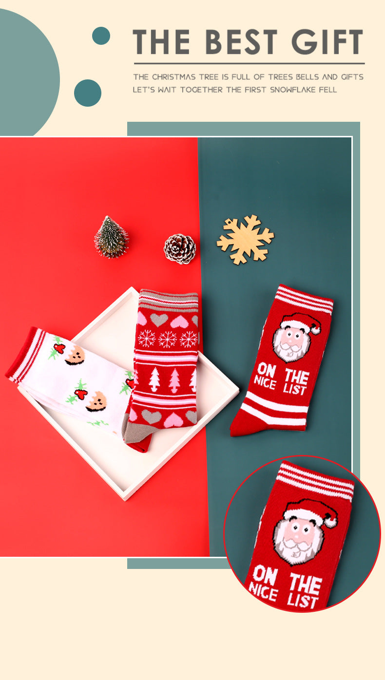 2-piece Santa-style socks for festive fun