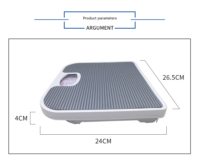 White Classic Mechanical Bathroom Scale - Battery-Free Analog Body Weight Scale with Non-Slip Platform