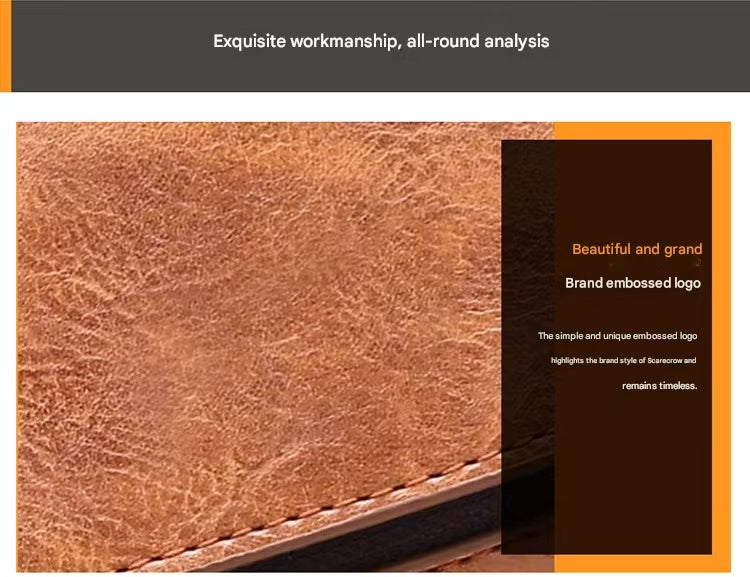 Dark Brown Men's Vintage Crossbody Bag - PU Leather Business Casual Shoulder Messenger Bag for iPad