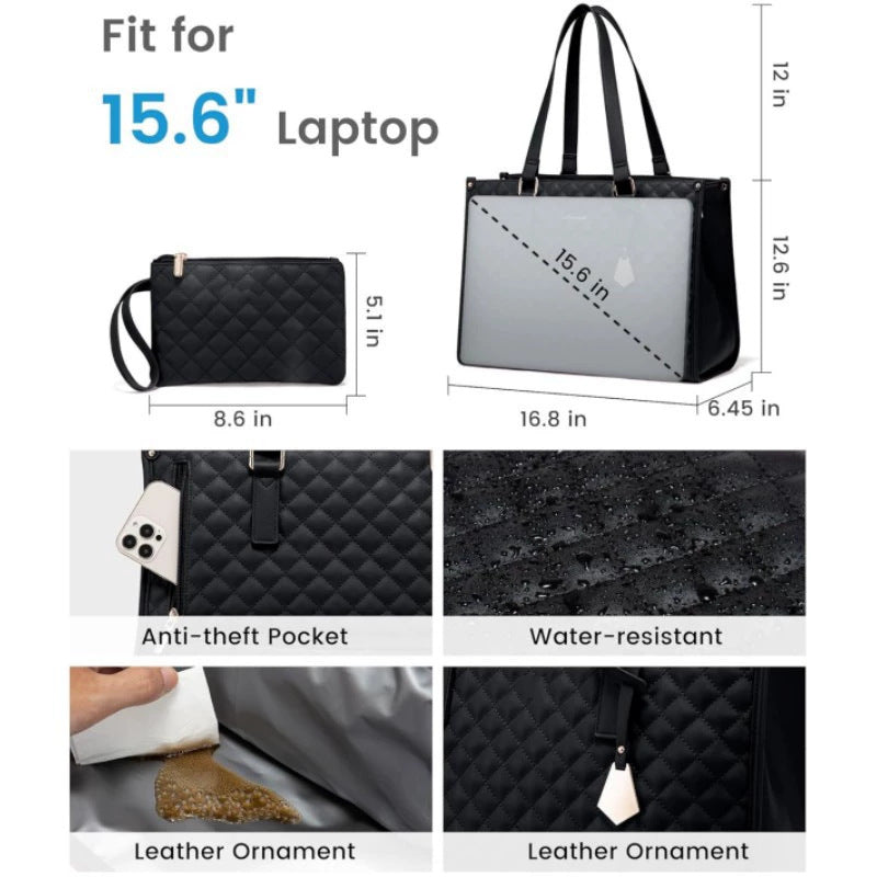 Black Insulated Lunch Bag and Laptop Cooler - Perfect for Keeping Food Fresh
