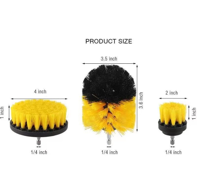 20-Piece set Ultimate Car Detailing Kit - Drill Brush & Polishing Pad Set for Car Interior, Wheels, and Exterior Cleaning