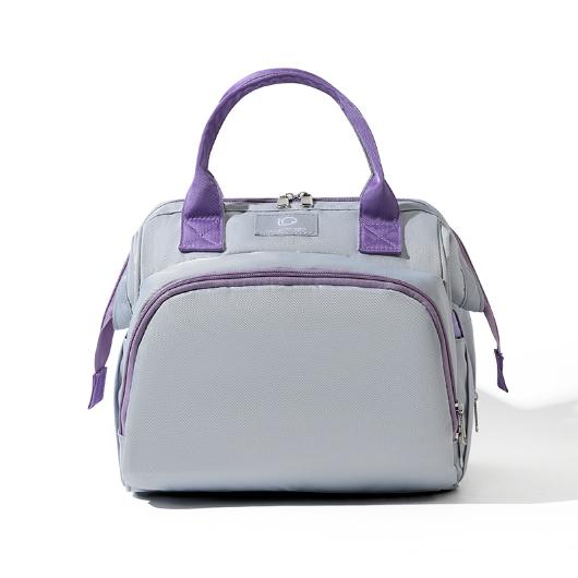 Grayish purple Versatile 3-in-1 Nappy Bag | Convertible Backpack, Tote & Crossbody with Insulated Pockets