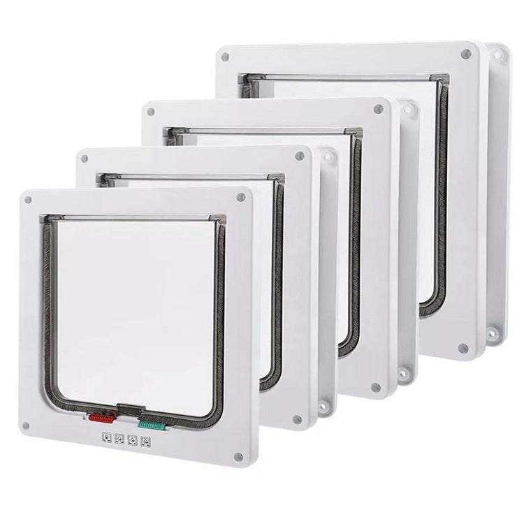 Secure 4-Way Locking Pet Door for Cats & Small Dogs - Easy Access Flap for Doors, Walls & Glass(Size M)