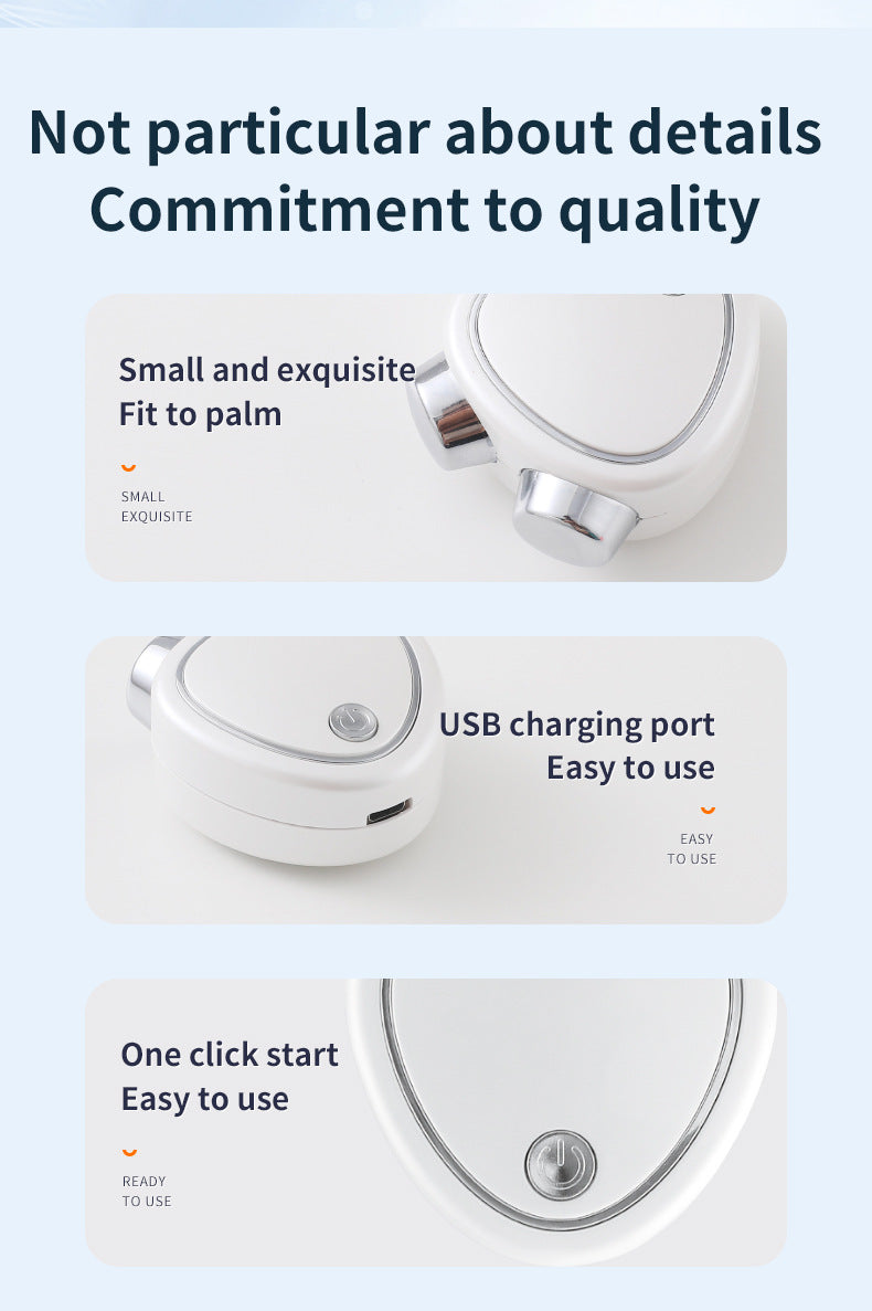 Pink EMS Microcurrent Facial Lifting Massager - Skin Tightening & Sculpting Beauty Tool