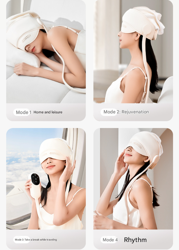 Electric Head Massage Hat with Inflatable Airbags - 6-Zone Scalp Therapy for Relaxation and Sleep Aid