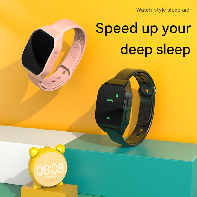 Pink Smart Microcurrent Wristband Sleep Aid - Wearable Sleep Assistance Device