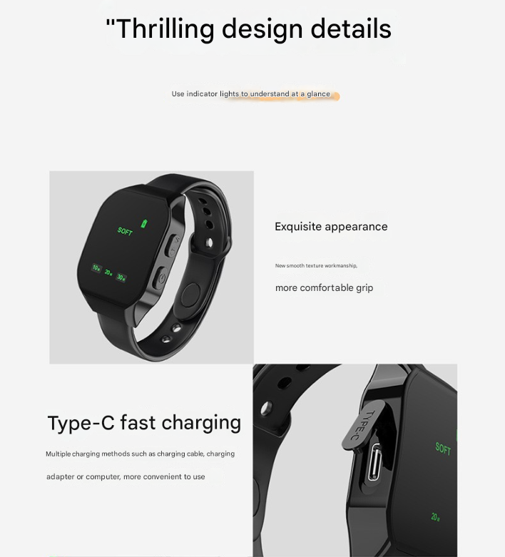 White Smart Microcurrent Wristband Sleep Aid - Wearable Sleep Assistance Device