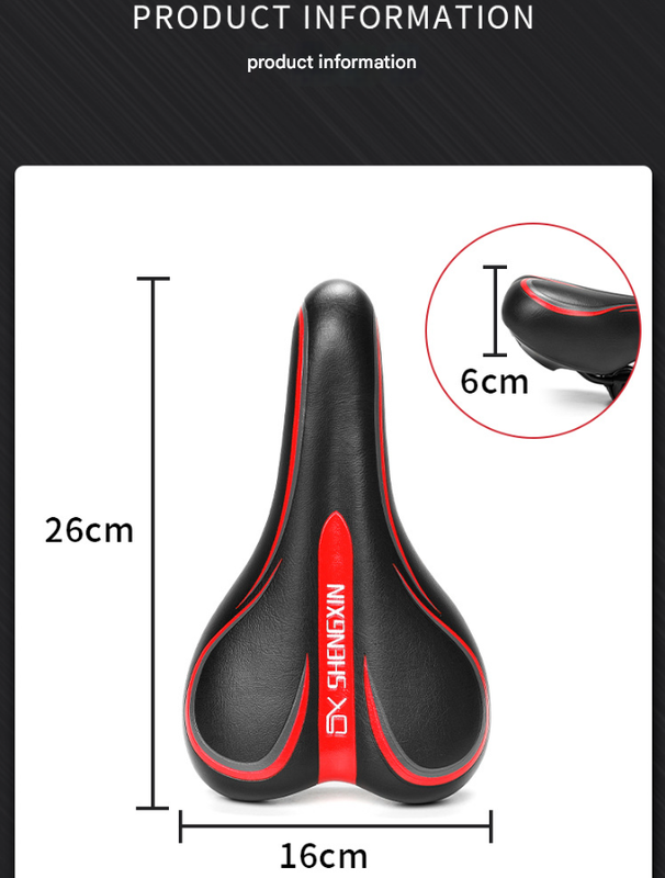Black patterned style Mountain Bike Saddle - Comfortable and Durable Bicycle Seat for MTB and Road Bikes
