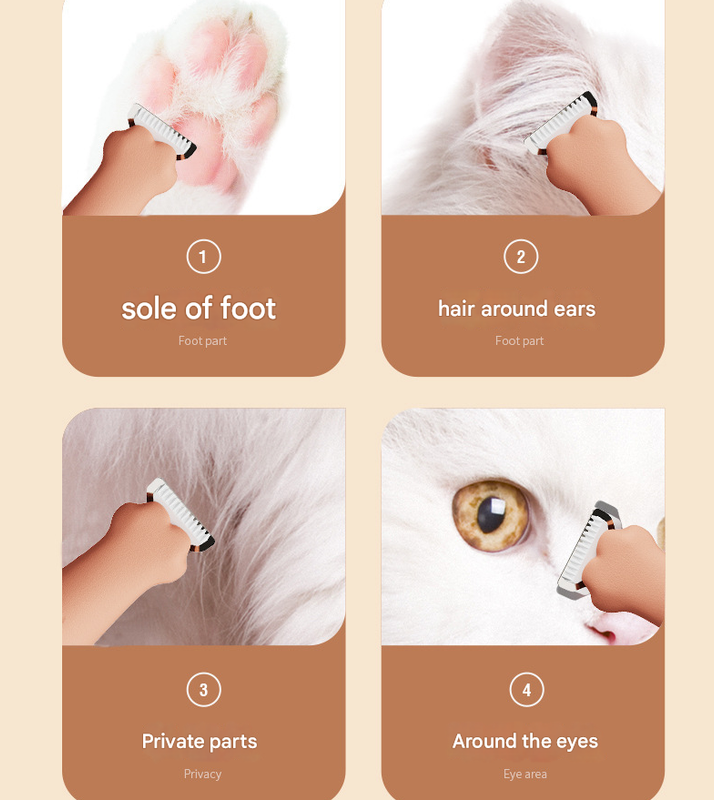 Khaki Precision Pet Paw Trimmer - Waterproof & Rechargeable Grooming Clipper for Dog & Cat Paws, Eyes, and Ears