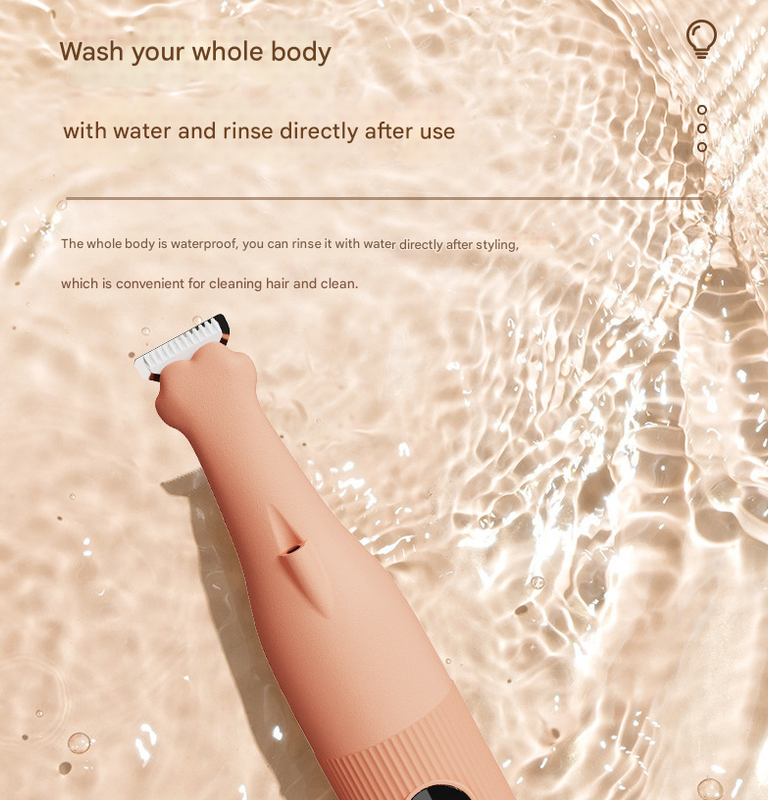 Yellow Precision Pet Paw Trimmer - Waterproof & Rechargeable Grooming Clipper for Dog & Cat Paws, Eyes, and Ears