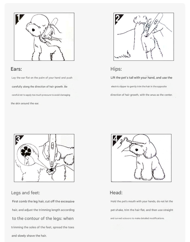 Black Precision Pet Paw Trimmer - Waterproof & Rechargeable Grooming Clipper for Dog & Cat Paws, Eyes, and Ears