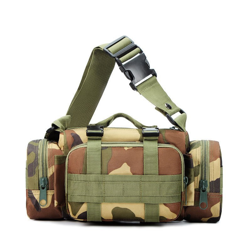 Jungle camouflage Tactical Outdoor Waist Bag - Durable Multi-functional Crossbody Shoulder Pack for Men & Women