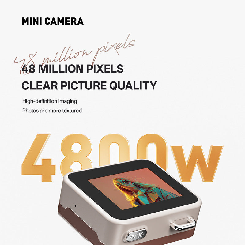 Green Retro Mini Digital Camera Keychain - 48MP Portable Pocket Camcorder with 1080p HD Video