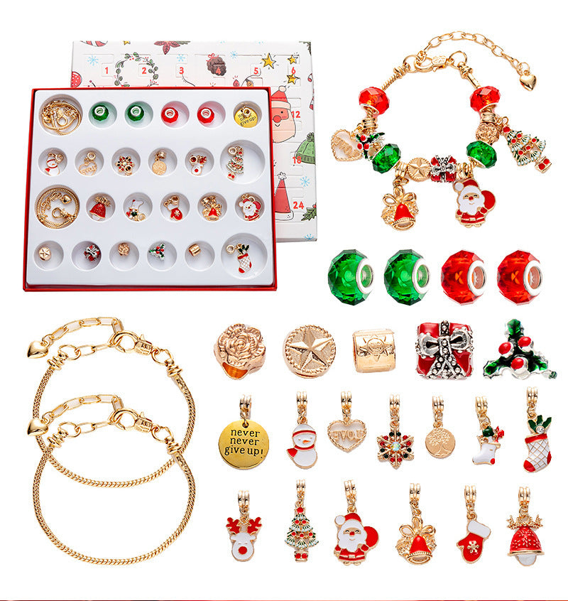 24-Day DIY Christmas Advent Calendar Jewelry Kit(RC469-1)