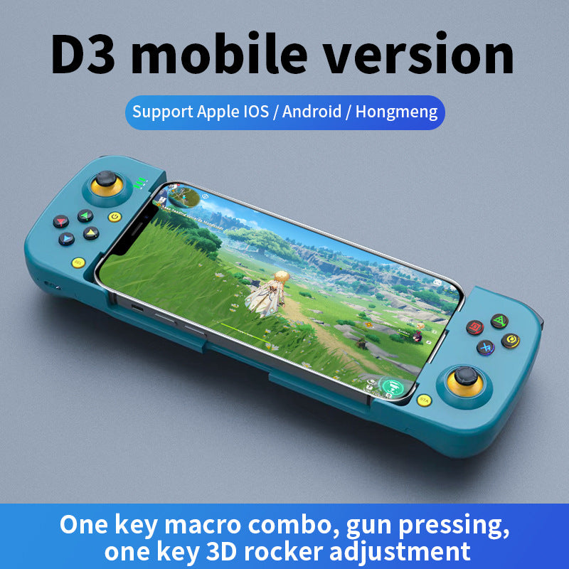 Portable Telescopic Mobile Game Controller - Bluetooth 5.0, iOS/Android/PC Compatible, 400mAh Battery(blue)
