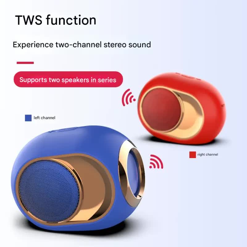 Portable Wireless Bluetooth 5.0 Speaker - TWS Stereo, Powerful Bass, Hands-Free Calls & Multiple Playback Modes(black)