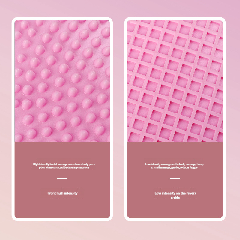 Dual-Side Textured Fitness Balance Board - Core Strengthener with Anti-Slip Massage Surface(purple)