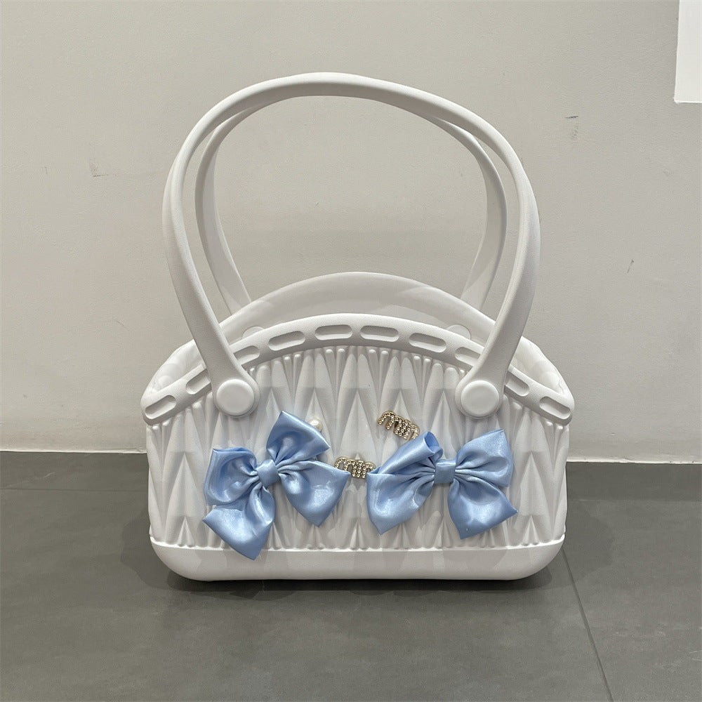 Stylish Handbag - Spacious with Decorative Elements(Beige)