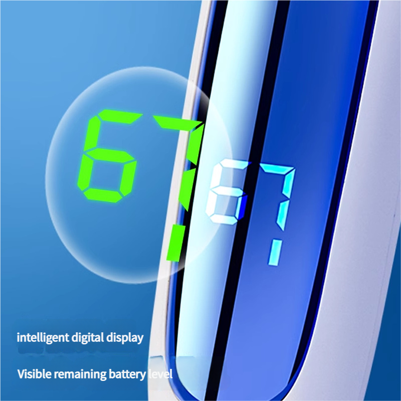 Rechargeable Electric Foot File with LCD Display - 3 Grit Heads & Waterproof Design(black)