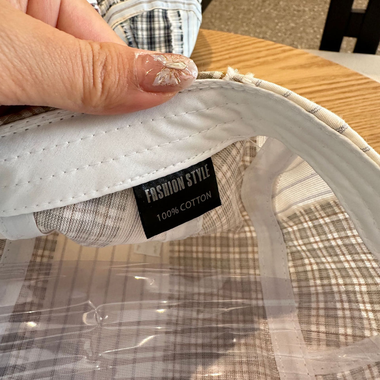 Patchwork Plaid Cotton Cap with Decorative Details(yellow)