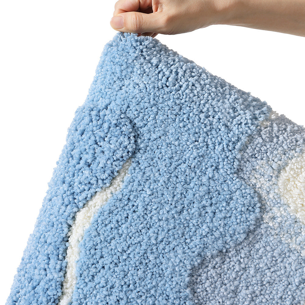 Premium Bath Mat with 8X Water Absorption & Non-Slip Base(flowers and plants)