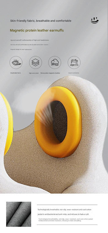 Smart Neck Pillow with Dual Noise Reduction, HIFI Bluetooth Music & Graphene Heating - Sleep Elf" Travel Pillow(Silver)"