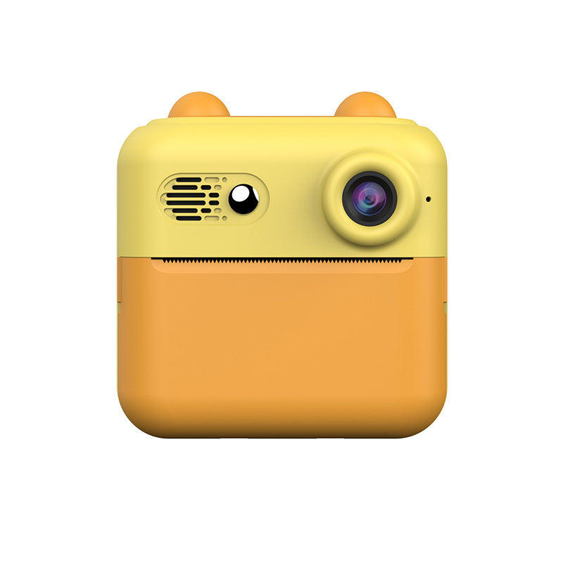 Kids Instant Print Digital Camera with 180? Flip Lens - 24MP Photos, 720P Video & Doodle Fun(yellow)