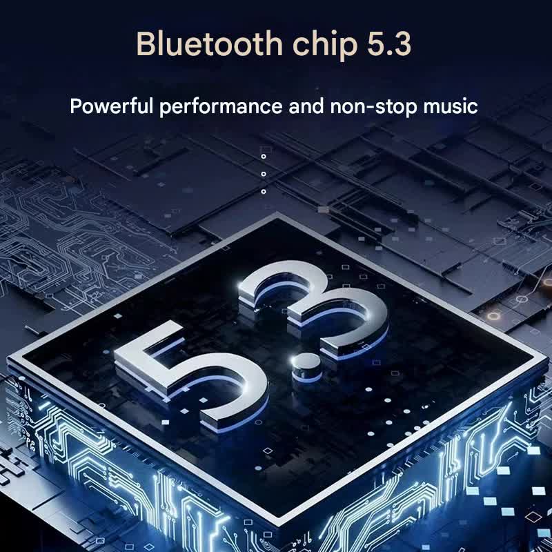 TWS Wireless Earbuds with Wireless Charging Case - Bluetooth 5.3, HiFi Audio, LED Display & Smart Touch Control(black)