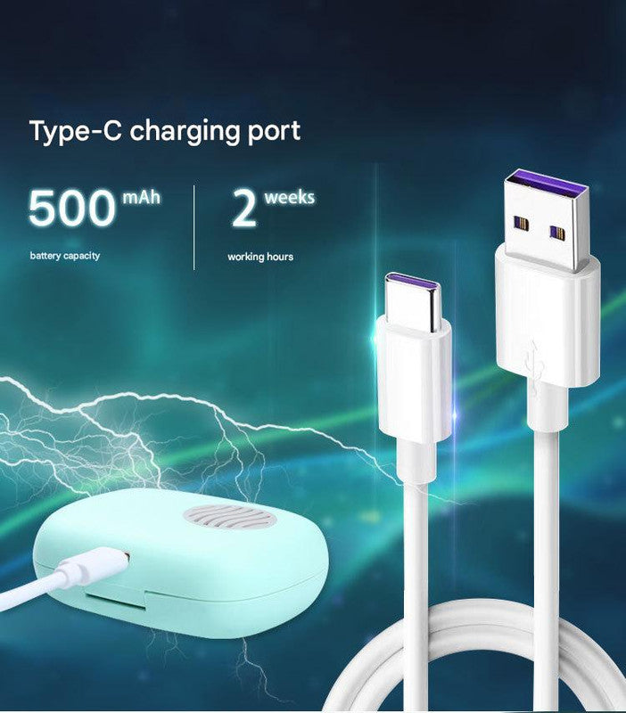 Portable UVC Toothbrush Sterilizer Case with Drying Fan - USB-C Rechargeable, 5-Minute Fast Disinfection(blue)