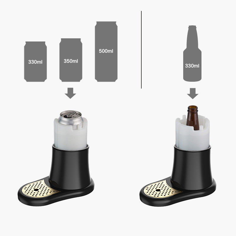 Ultrasonic Beer Foam Creator & Dispenser - Portable Tap for Canned & Bottled Beer with Cooling Syste