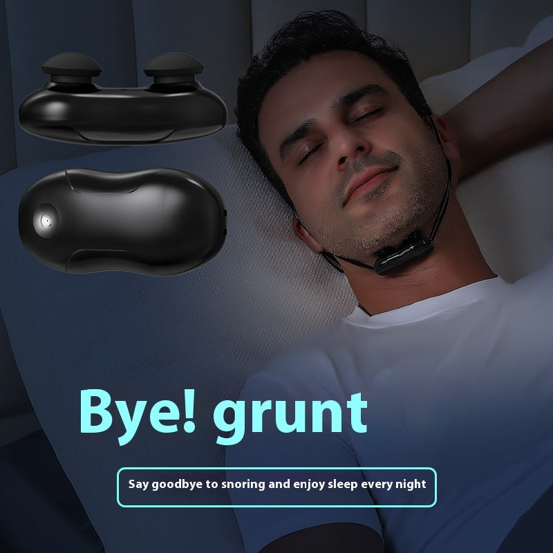 Smart Anti-Snoring Throat Massager - AI-Powered Vibration Sleep Aid, USB-C Rechargeable & Portable(black)