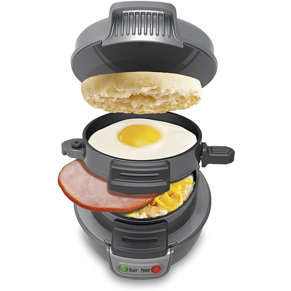 Quick & Easy Multi-Layer Sandwich & Burger Maker with Egg Cooker Plate(red)