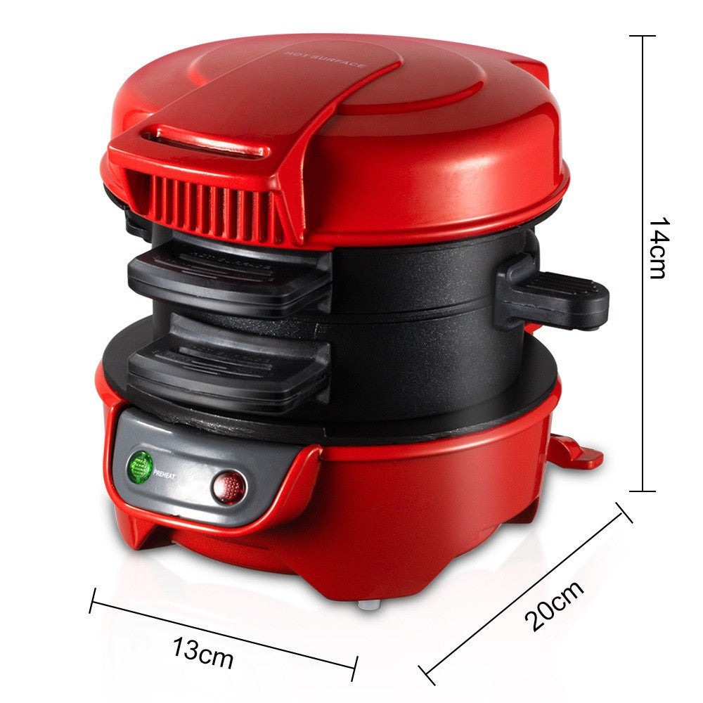 Quick & Easy Multi-Layer Sandwich & Burger Maker with Egg Cooker Plate(Orange)