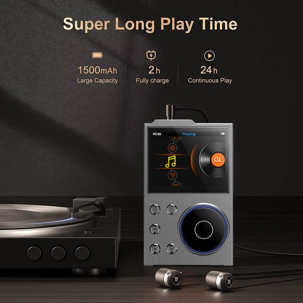 Portable Hi-Res Digital Audio Player - DSD, Dual DAC, Bluetooth 5.0, Expandable Storage(Grey 16GB + 16GB)
