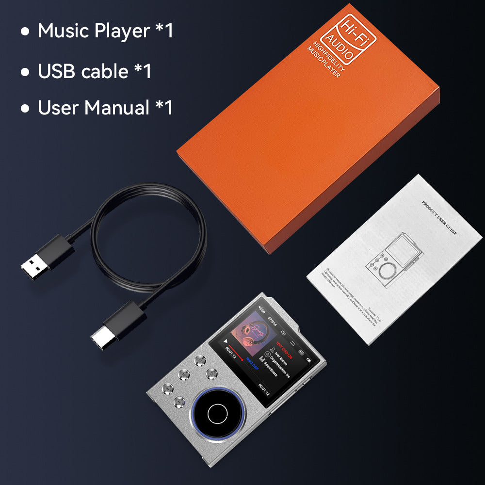 Portable Hi-Res Digital Audio Player - DSD, Dual DAC, Bluetooth 5.0, Expandable Storage(Grey 16GB + 16GB)