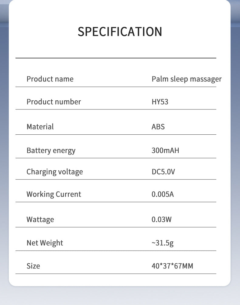 Handheld Microcurrent Sleep Aid Device - USB Rechargeable Pulse Massager for Relaxation & Deep Sleep(White)