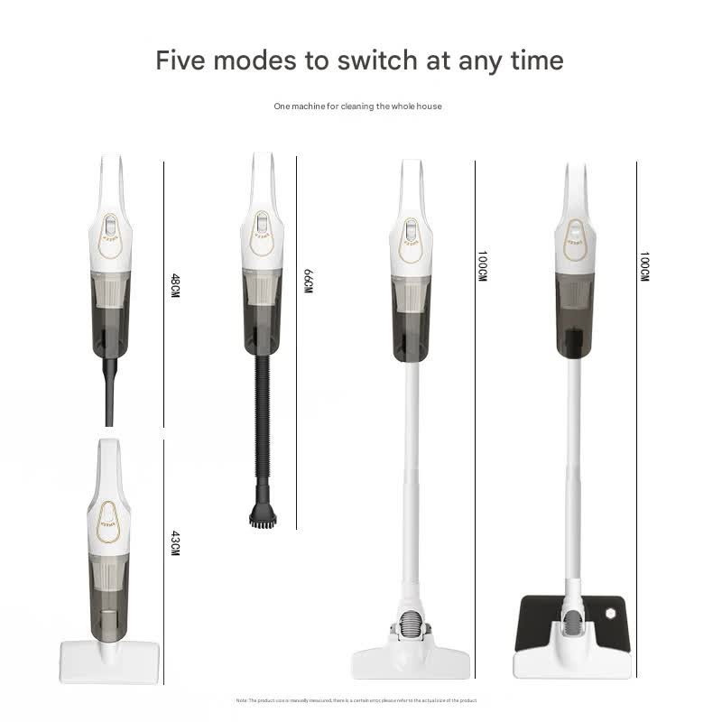 Cordless 2-in-1 Handheld & Stick Vacuum Cleaner with Detachable Water Tank & Dust Mite Remover(white)