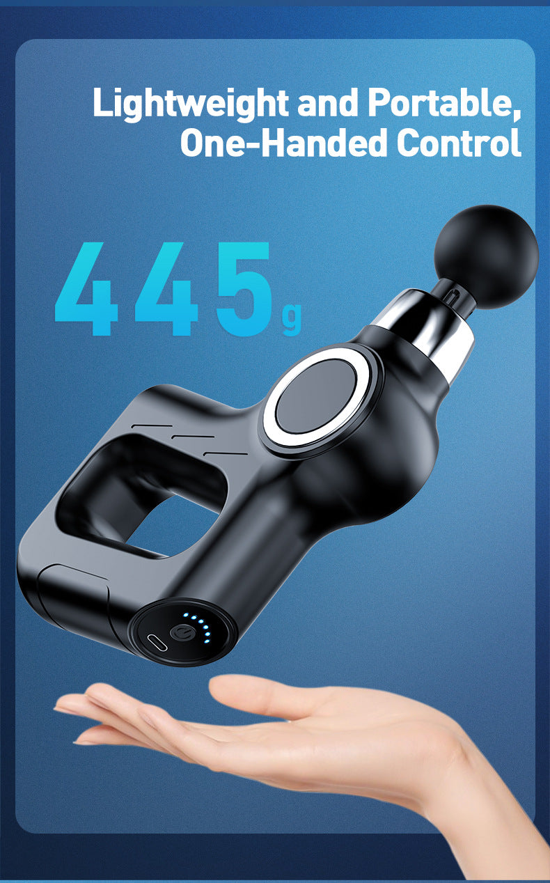Professional Deep Tissue Percussion Massage Gun - 30 Speeds, 6 Heads & LCD Touch Screen(red)