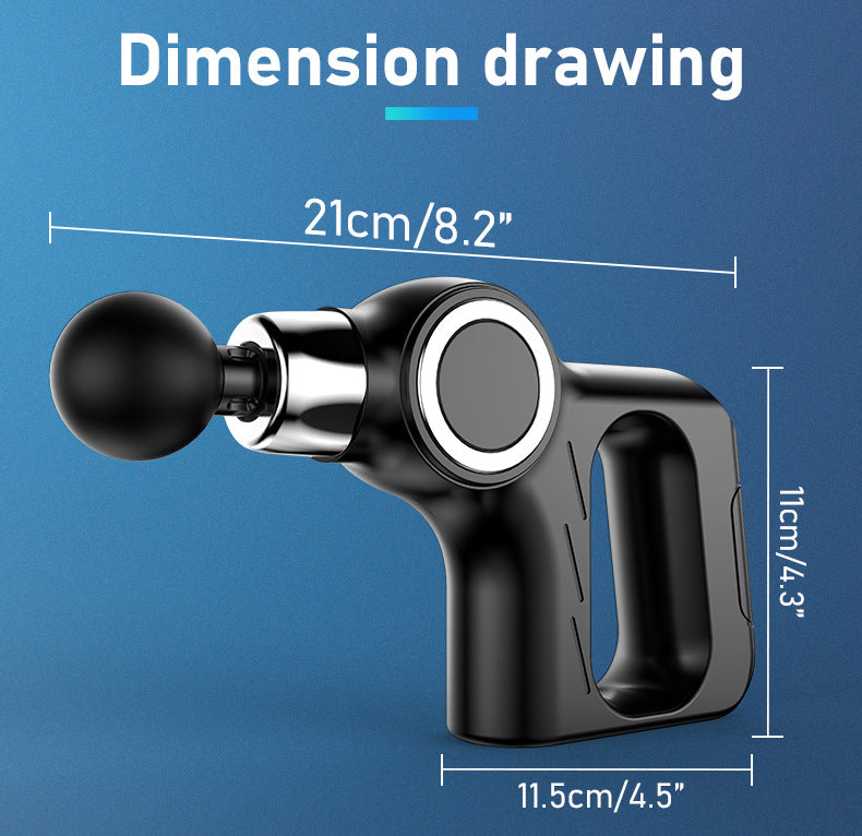 Professional Deep Tissue Percussion Massage Gun - 30 Speeds, 6 Heads & LCD Touch Screen(red)